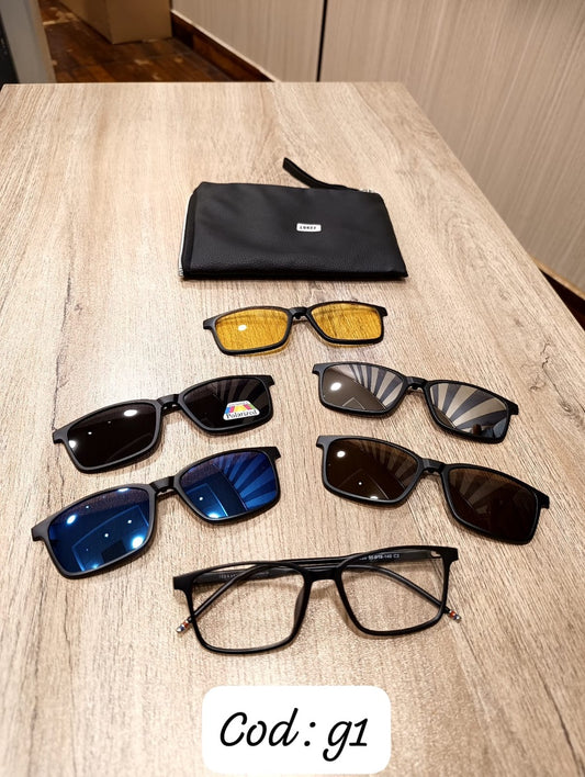 Clip on magnetic glasses