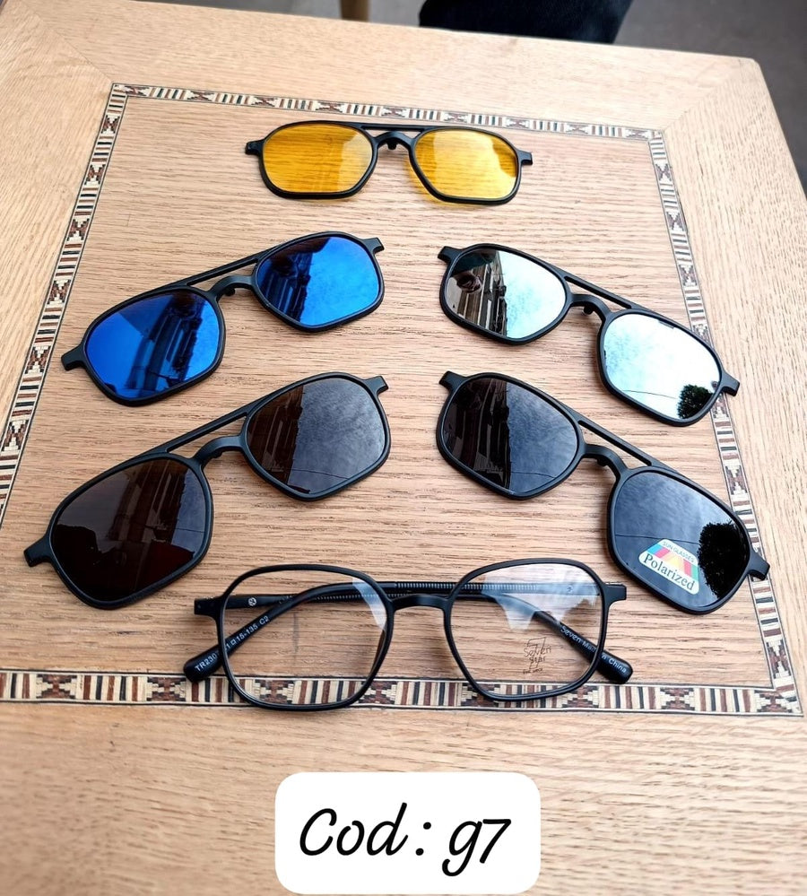 Clip on magnetic glasses