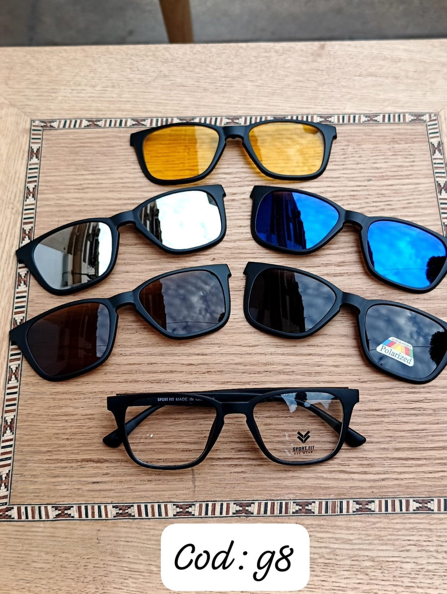 Clip on magnetic glasses