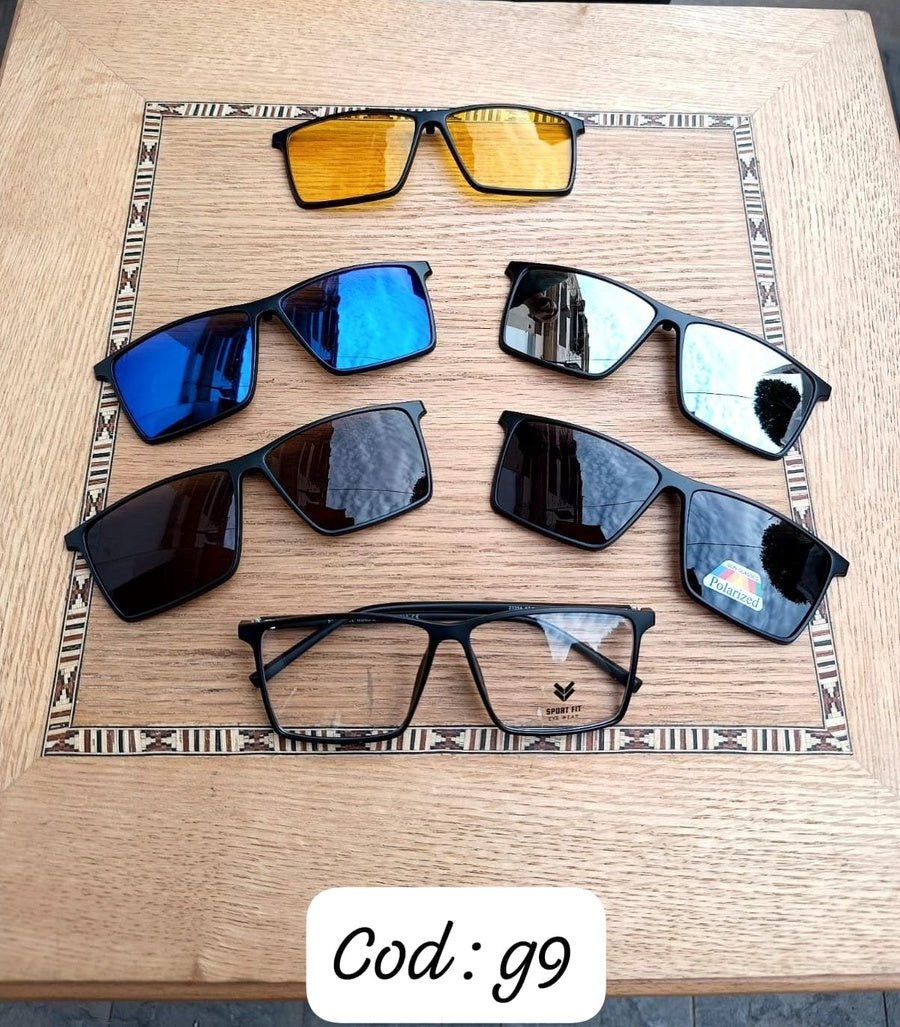Clip on magnetic glasses