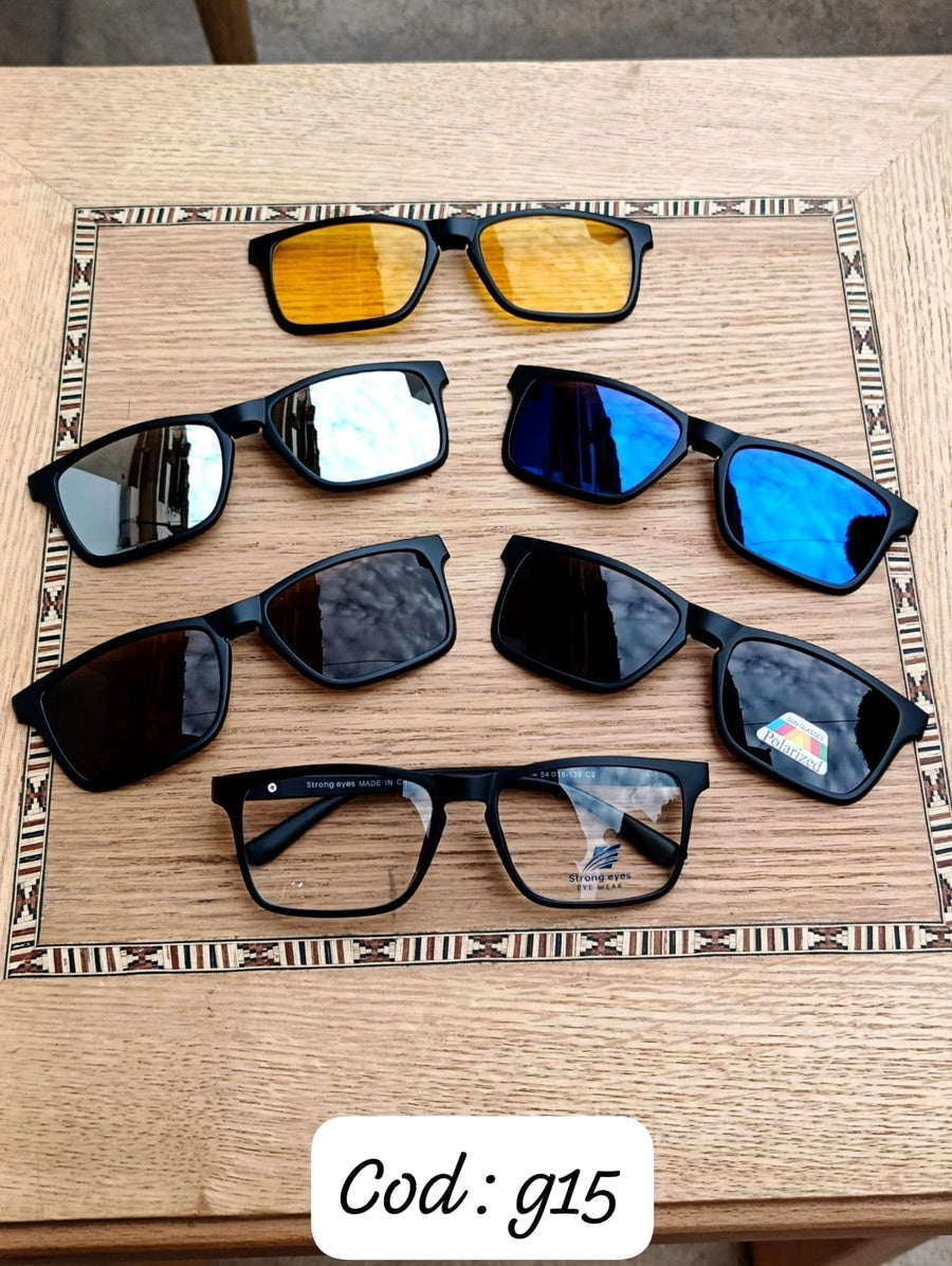 Clip on magnetic glasses