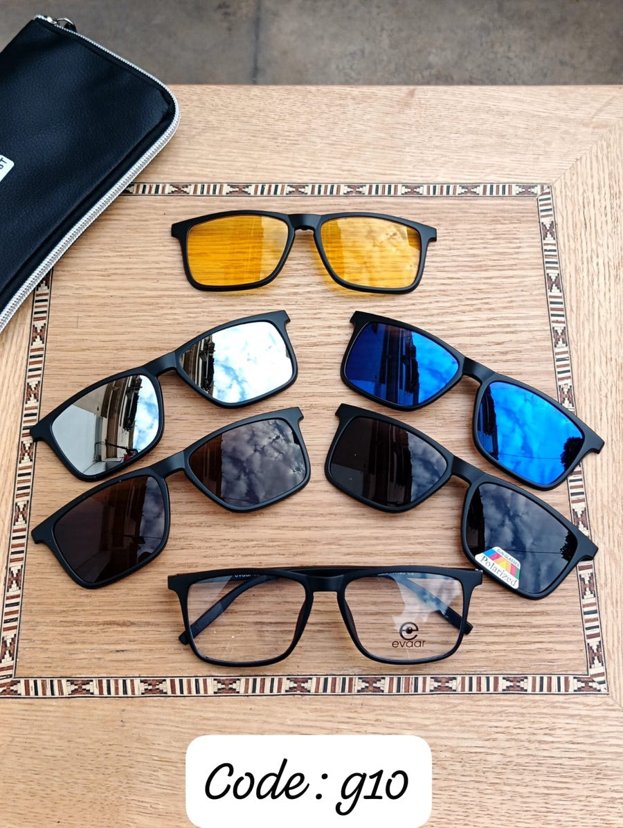 Clip on magnetic glasses