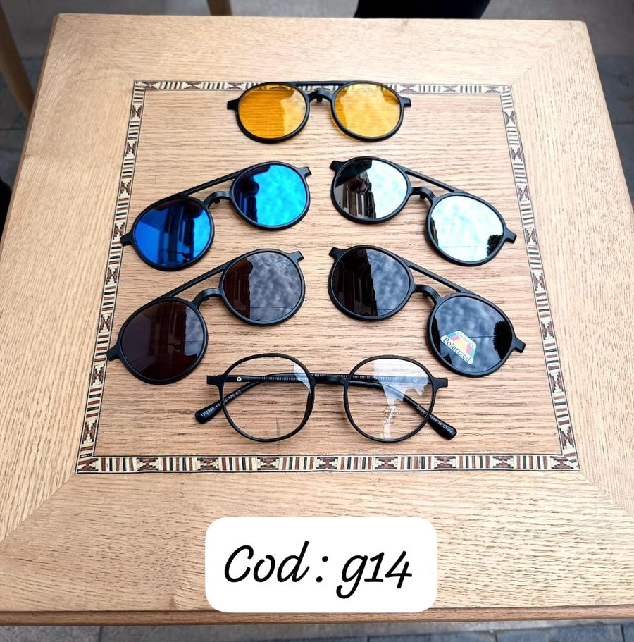 Clip on magnetic glasses