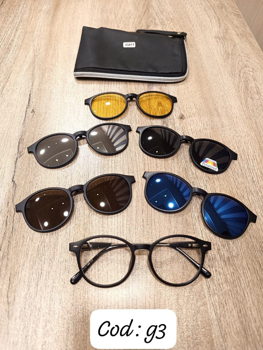 Clip on magnetic glasses